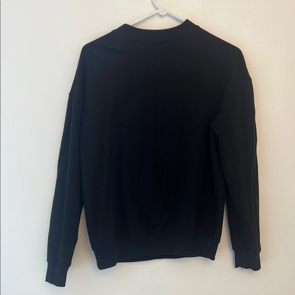 Awake Black Crewneck Sweater with Sunflower Graphic - Picture 3 of 11